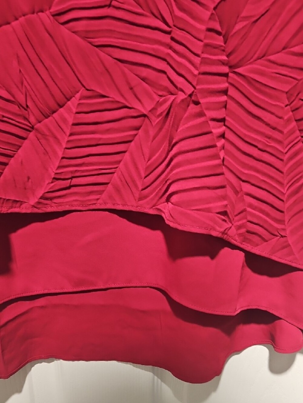 Chico's Raspberry Textured Layered Blouse - Picture 5 of 7